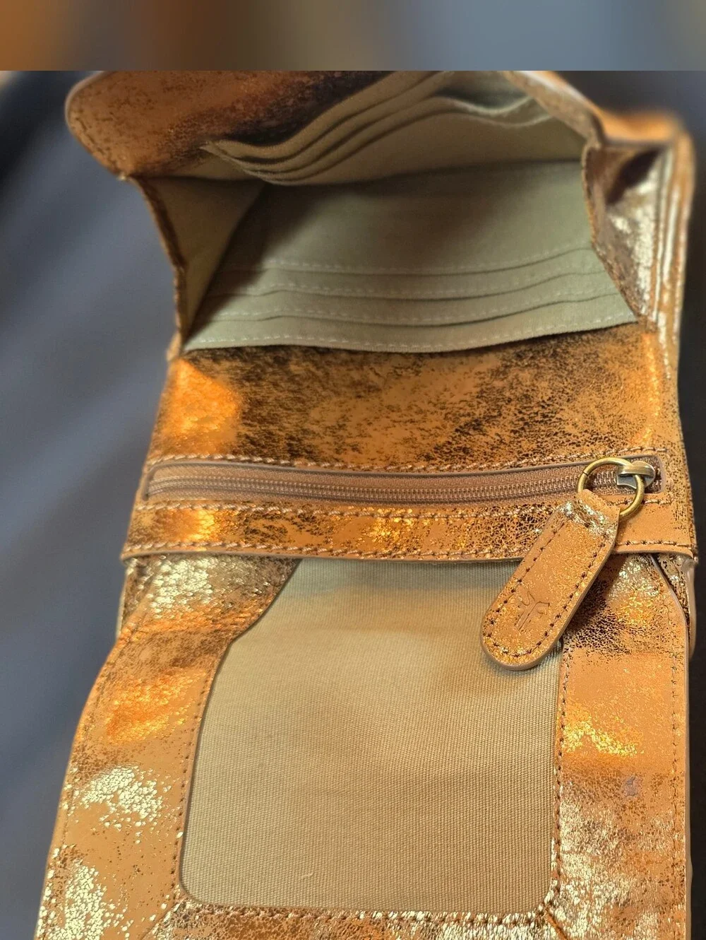 Frye Brown Suede Crossbody Bag - Picture 5 of 9